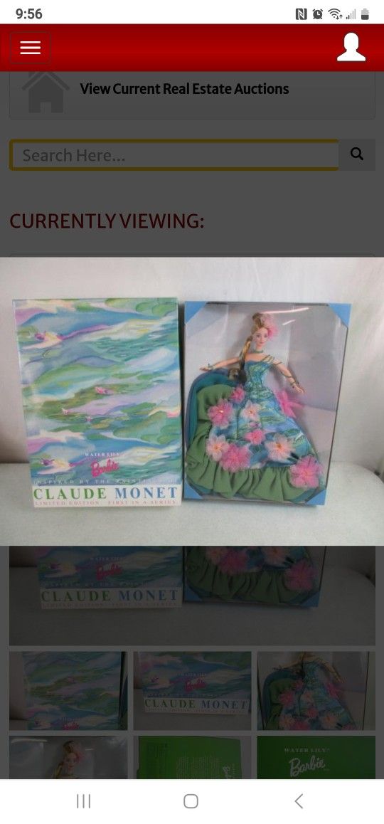 NEW! 1997 CLAUDE MONET WATER LILY BARBIE!