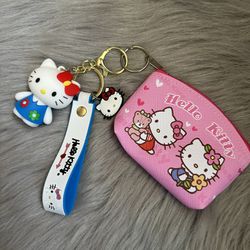 Hello Kitty Keychain With Coins Purse 