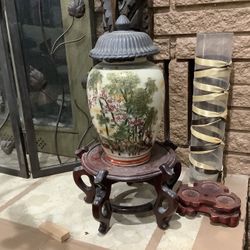 VASES AND STUFFED CAMEL FAMILY FOR SALE