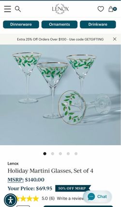 Lenox Holiday Glassware - New / Unused