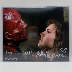 Ashley Laurence Signed Photo GCOA "GO TO HELL!" Hellraiser Kirsty Cotton
