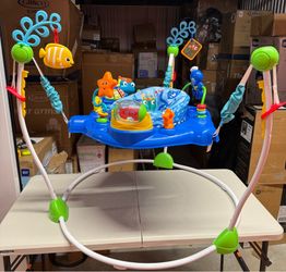 Baby Einstein Neptune Ocean Discovery Activity Jumper, 360 Seat, 15 Activities, 3 Languages, 6-12 Months