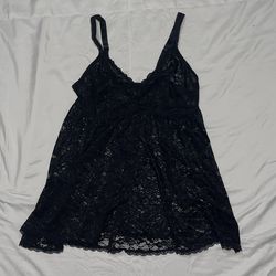 Torrid black lace babydoll top