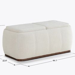 BRAND NEW (UNOPENED) – SAND OTTOMAN WITH STORAGE – Retail $499