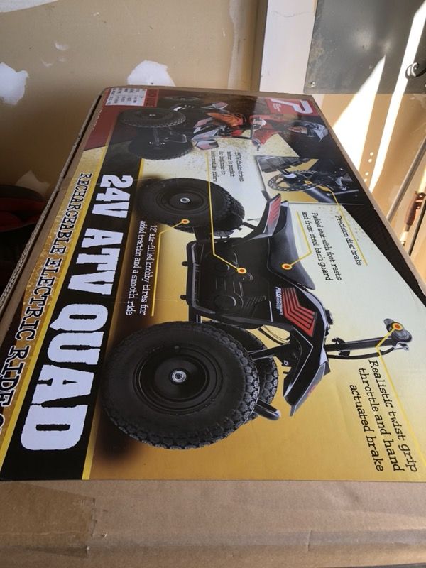 PULSE PERFORMANCE 24 VOLT ATV QUAD / 4 WHEELER (new in box) REAL TIRES, not plastic