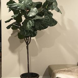 6' Faux Fiddle Leaf Fig Tree For Indoor/Outdoor Decor  