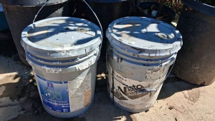 Two 5-Gallon Paint Buckets
