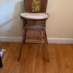 Antique Teddy Bear High Chair