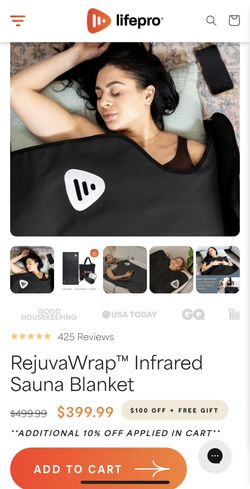 Lifepro Rejuvawrap (infrared sauna blanket)
