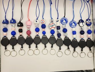 Baseball Teams Snap Away Retractable Beaded  Lanyards  (PICK UP ONLY NE 93306)