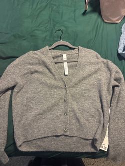 NWT Lululemon Women’s Alpaca Wool-Blend Cardigan - Grey - Size L