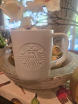Off White Starbucks Mug NWT