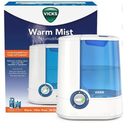 Humidifier 1 Gal. - Vicks V750 Warm Mist Humidifier - Gently Used