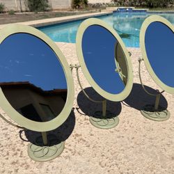 Makeup Mirrors (3) Sage Green- $10 Each