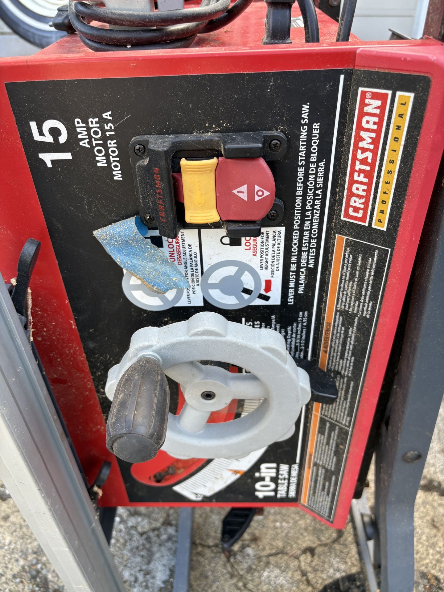 Craftsman Table Saw - P/u 98008 May Motor Not Working