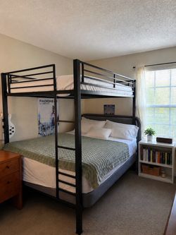 Black Metal Bunk Bed Frame