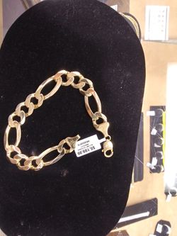 Bracelet 14k gold figaro bracelet men