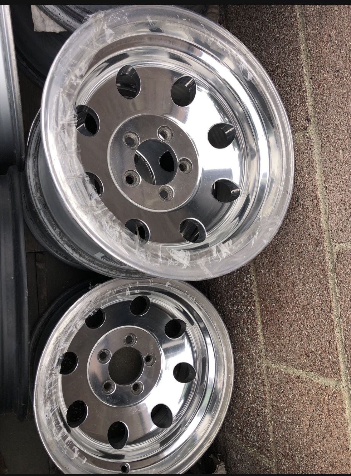 15x8 5x4.5 Bolt Pattern Polished Alloy Wheels