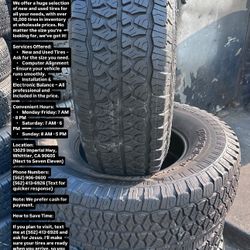 SET OF FOUR USED TIRES ALMOST NEW 265/75/16 BFGOODRICH 