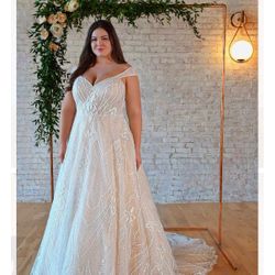 Stella York 7336 Aline Wedding Gown Bridal size 30 (20-22)