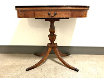 Early 1900s Duncan Phyfe Style Mahogany Folding Game Table With Claw Feet