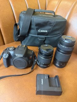 Canon EOS Rebel T7 DSLR Camera + 2 Lenses – Excellent Condition