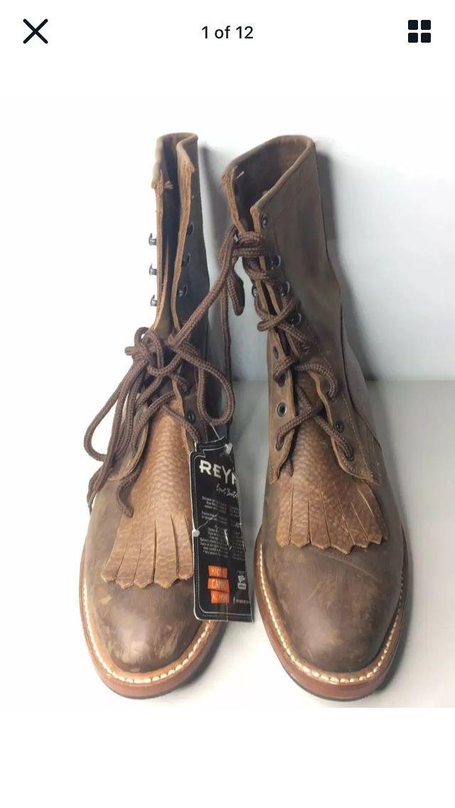 Reyme Brown Riding Lace Up High Boots Men’s Sz 29 Made In Mexico