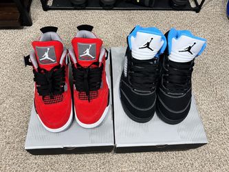 Jordan 4’s Toro Bravo and Jordan 5’s Black University Blue