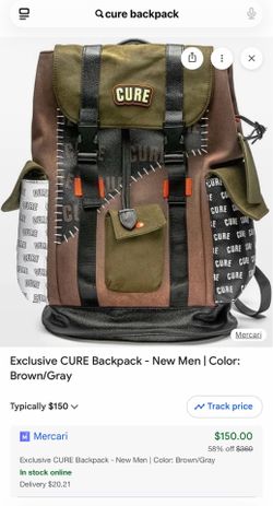Exclusive CURE Backpack - New Men | Color: Brown/Gray