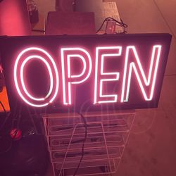 Vintage NEON “open” Sign - Early 1990’s Barely Used