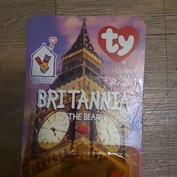 Britannia Bear 1997 Ty Beanie Baby & Tag Errors Rare Retired Sealed