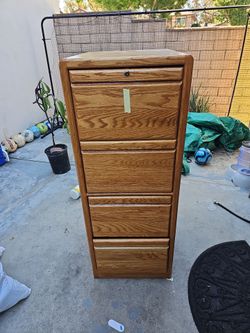 SOLID OAK FILING CABINET or DRESSER