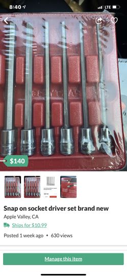 Snap on socket driver