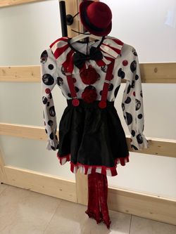 Girl Clown Halloween Costume Set
