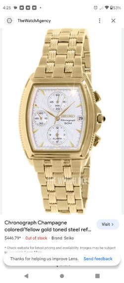 Very Nice Watch Seiko Gold Tone Steel