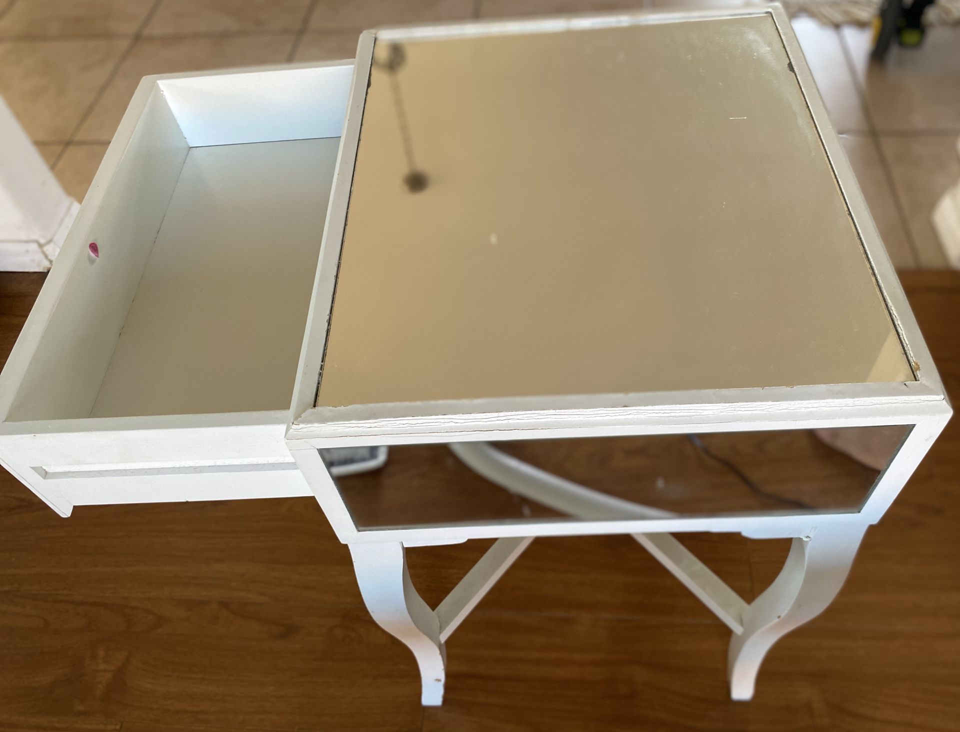 Mirrored nightstand