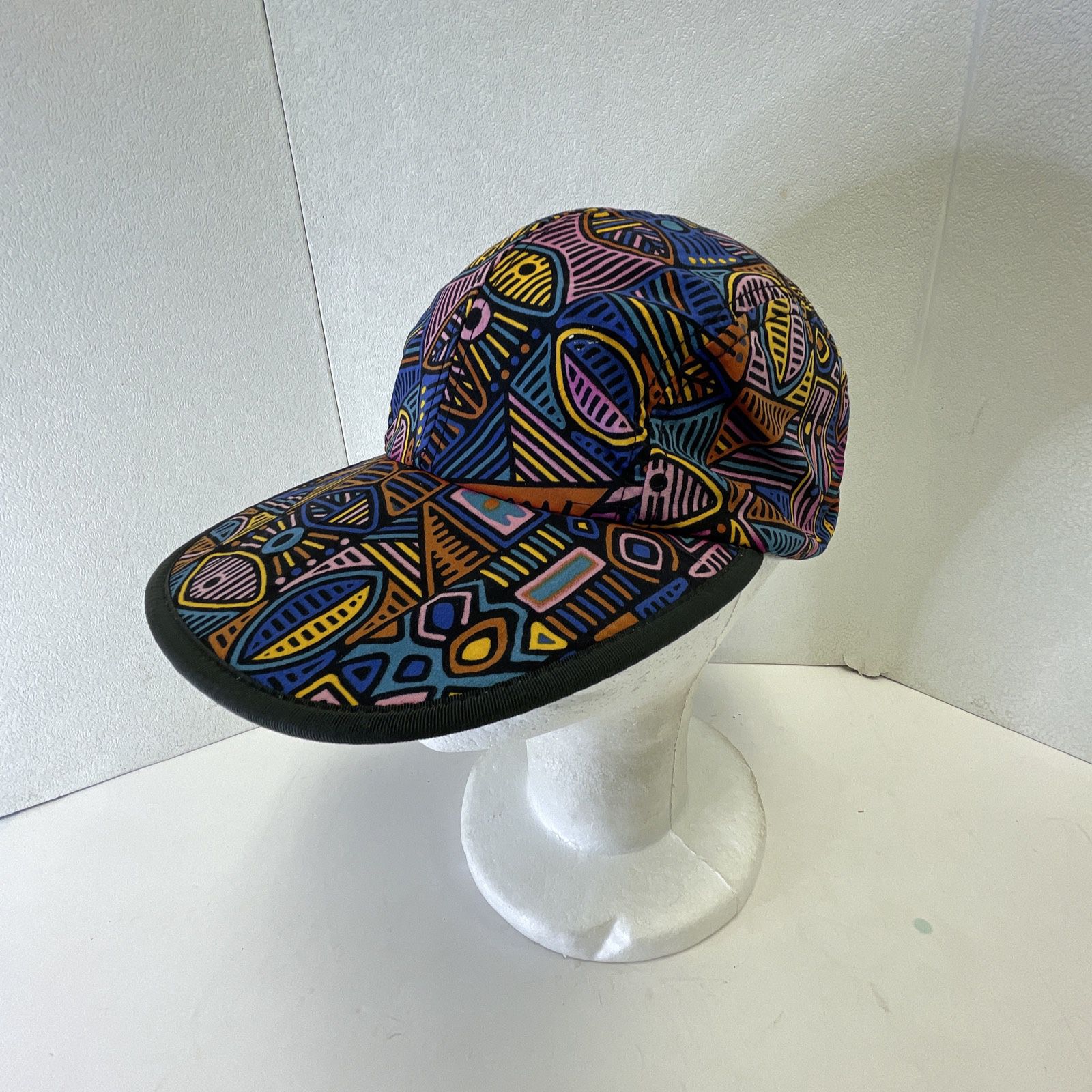 Vintage Patagonia Spoonbill Pattern Hat Aztec Print M DUCK HAT 5 Panel Tribal