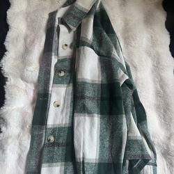 S/M Green Flannel