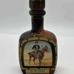 Empty Jim Beam Whiskey Decanter Cowboy- Man on a horse  Edition