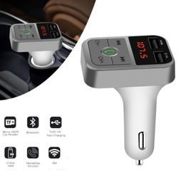 Wireless Bluetooth Car kit handsfree talk MP3 player fm transmitter dual car charger
