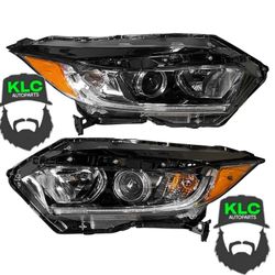 For 2019 2020 2021 2022 Honda HRV HR-V Headlight Assembly Halogen with LED DRL Strip Left Right Pair