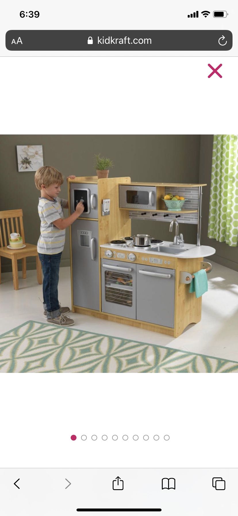 Kidcraft - Kids UPTOWN NATURAL PLAY KITCHEN