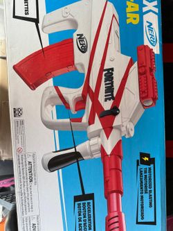 Nerf Fortnite B-AR Motorized Dart Blaster - Fortnite Converge Wrap, Motorized 10-Dart Blasting, 10-Dart Clip, 10 Official Elite Darts
