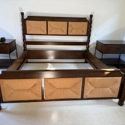 King Bed Frame Solid Wood
