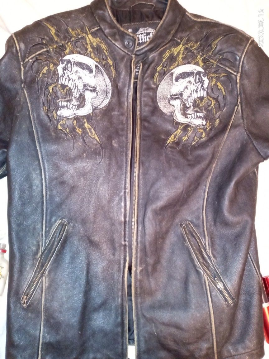 Affliction Leather Screaming Skull Jacket Limited Edition 356 Of