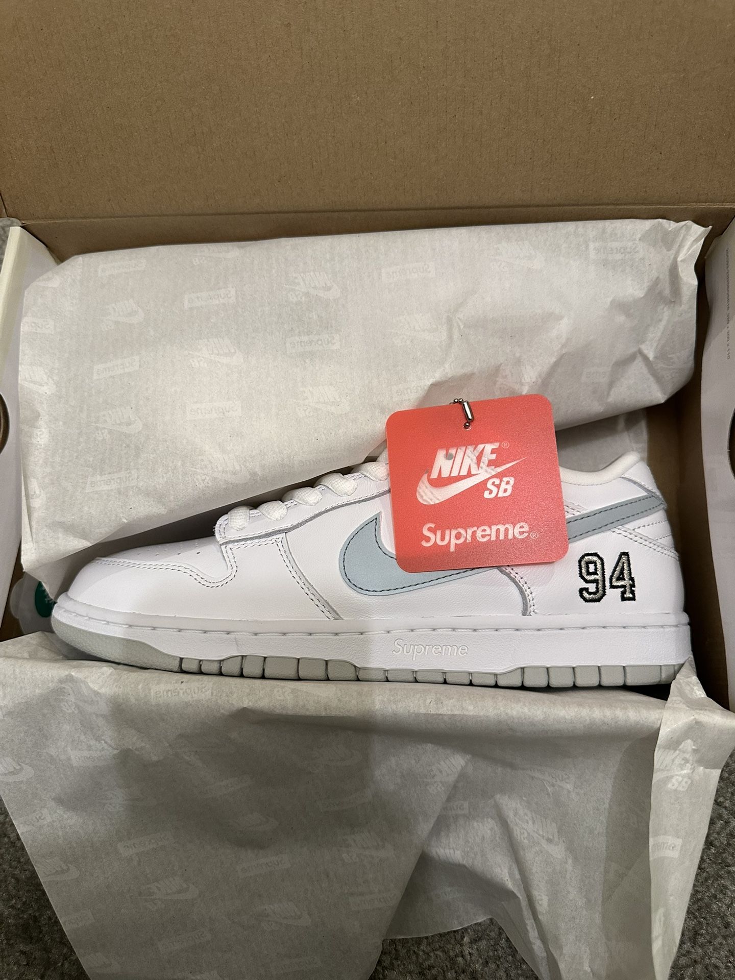 Supreme Nike SB Dunk Low White