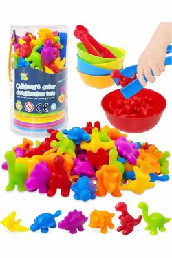 Counting Dinosaurs Toys Matching Game