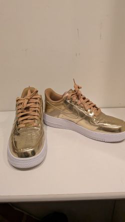 Gold Nike Air Force Ones Size 9W/7.5 M