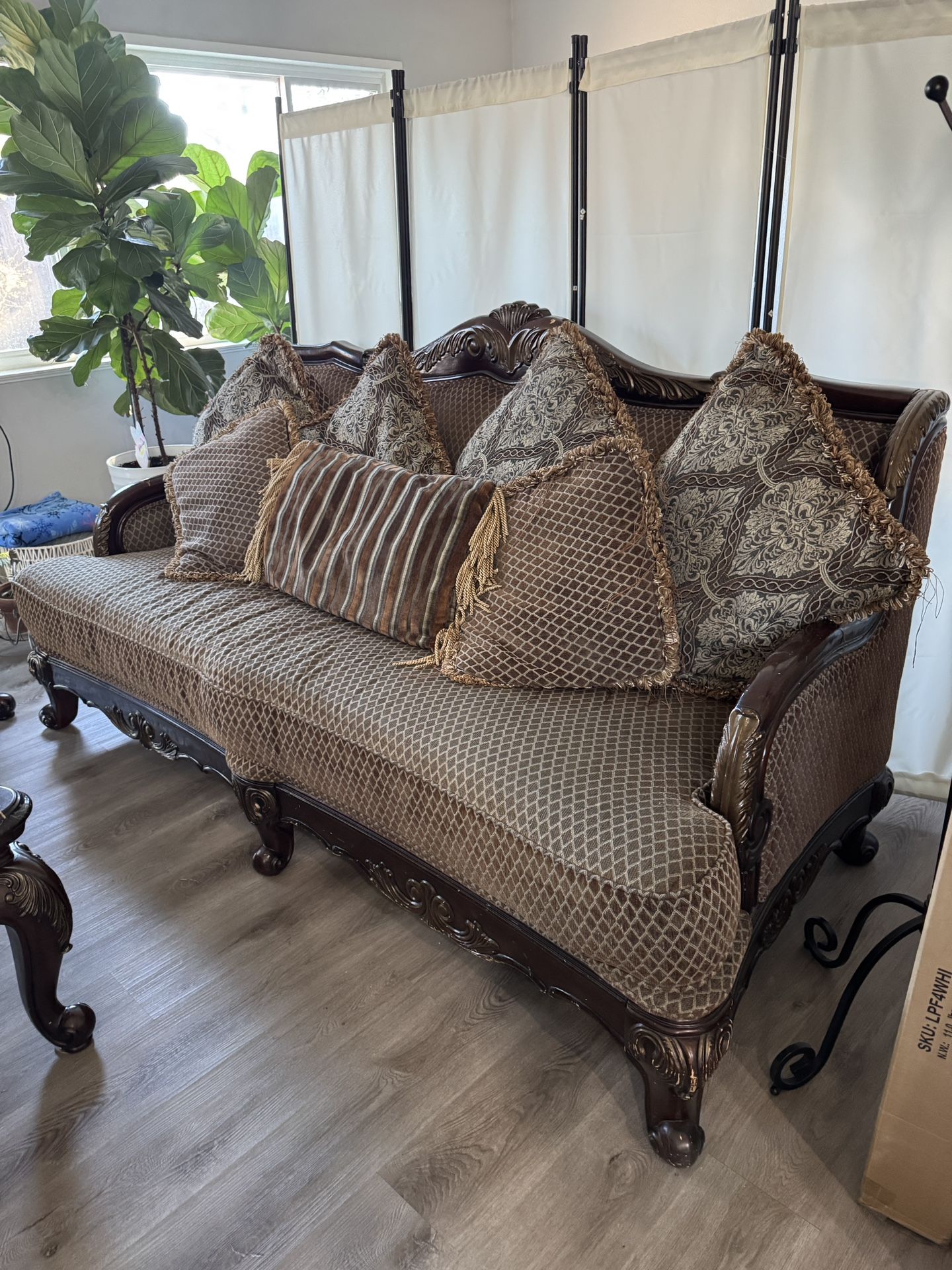 Living Room Set / Real Marble Tables 