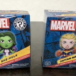 2016 Funko Vinyl Mystery Minis Marvel Captain Marvel and She-Hulk Collector Corps Exclusives